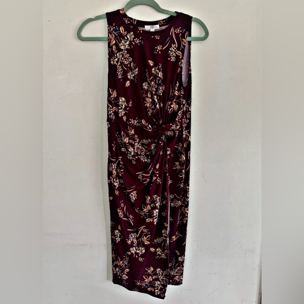 Nine Britton Burgundy Floral Dress